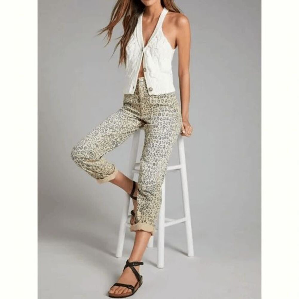 Anthropologie Leopard Print Pants